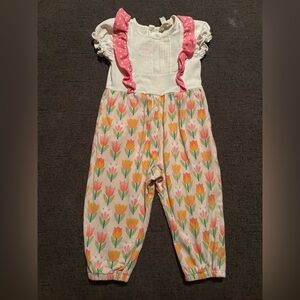 Matilda Jane Pink and White Tulip Jumpsuit